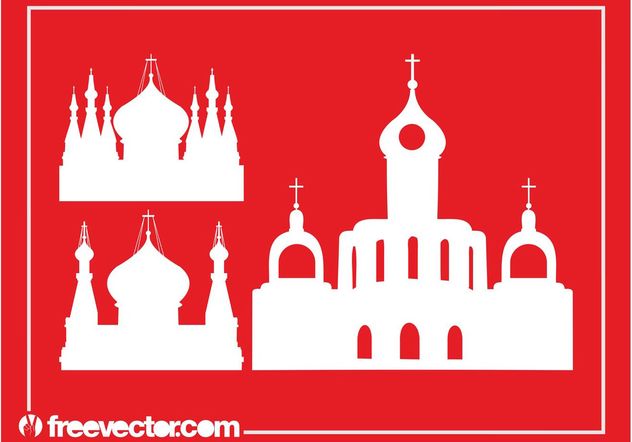 Orthodox Churches Silhouettes - бесплатный vector #145377