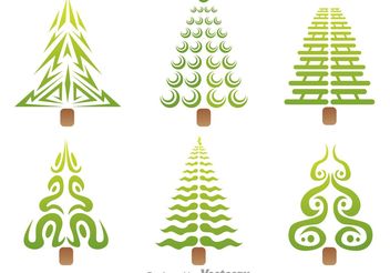 Stylized Tree Vector Icons - Kostenloses vector #145957