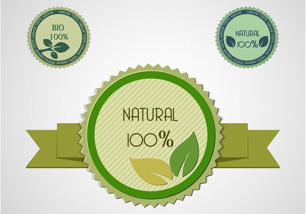 Natural Product Labels - Free vector #146057