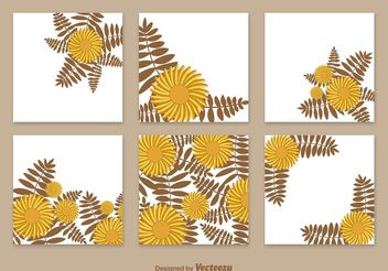 Floral Cards Template Vectors - Free vector #146617