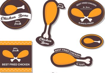 Fried Chicken Vector Labels - vector #147387 gratis