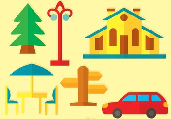 Flat House Vector Icons - Free vector #148047