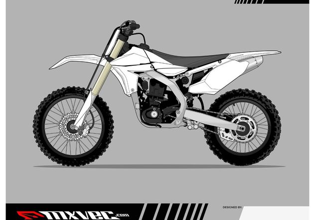 Motocross Bike Vector Template - vector gratuit #149117 