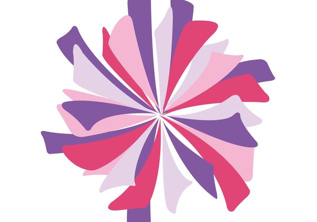 Isolated Pink Pom Pom Vector - vector gratuit #149197 