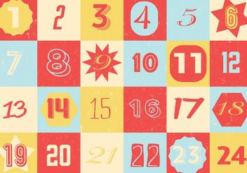 Retro Advent Calendar - vector gratuit #149317 