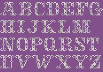 Cross Stitch Alphabet Vector Set - Free vector #149597
