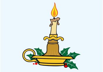 Christmas Candle - Free vector #149947