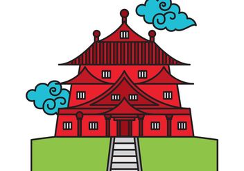 Chinese Temple Vector - vector #149967 gratis