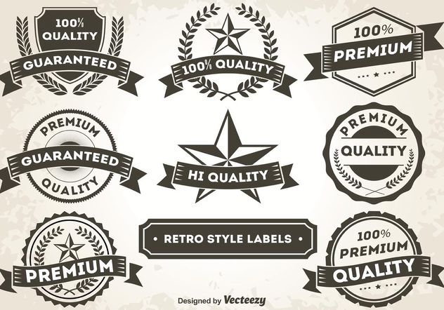 Retro Style Promotional Labels / Badges - vector #151087 gratis