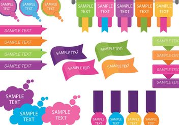 Colorful Text Box Template Vectors - Free vector #151147