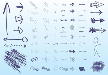Hand Drawn Arrows - бесплатный vector #152497
