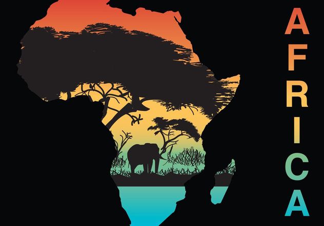 Africa Silhouette Vector - Free vector #152997