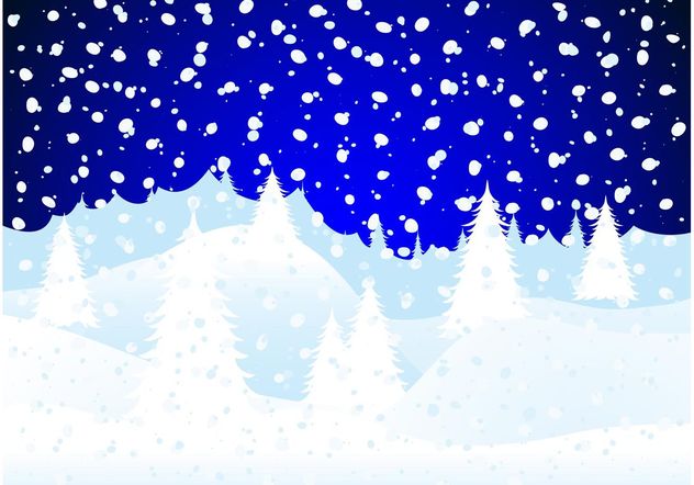 Snow Forest - Free vector #153307
