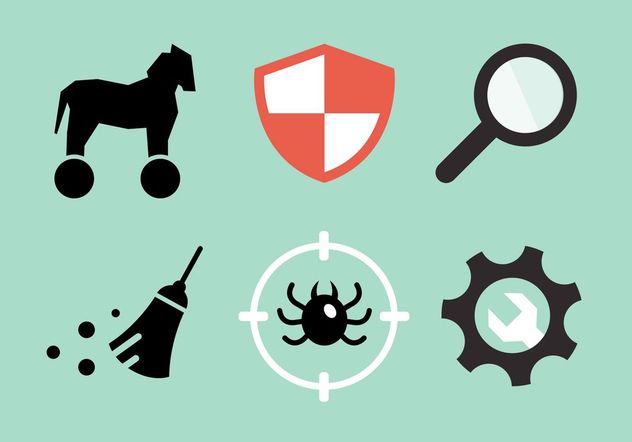 Computer Security Vector Icon Pack - Free vector #153497