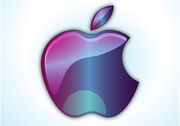 Shiny Apple Logo - Free vector #153747