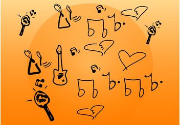 Music Doodles - Free vector #156687