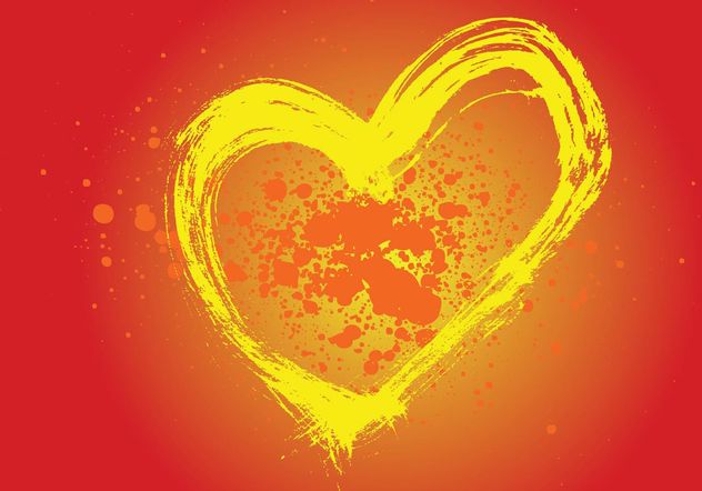 Heart Painting Vector - Free vector #157387
