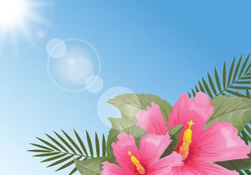 Free Stylish Polynesian Flowers Background - vector #157567 gratis
