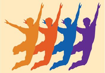 Jumping Crowd - Kostenloses vector #157857