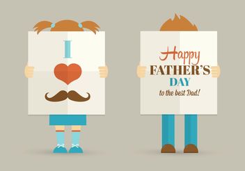 Free Father's Day Vector Poster - vector gratuit #158497 