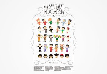 Masyarakat Indonesia - Free vector #158517