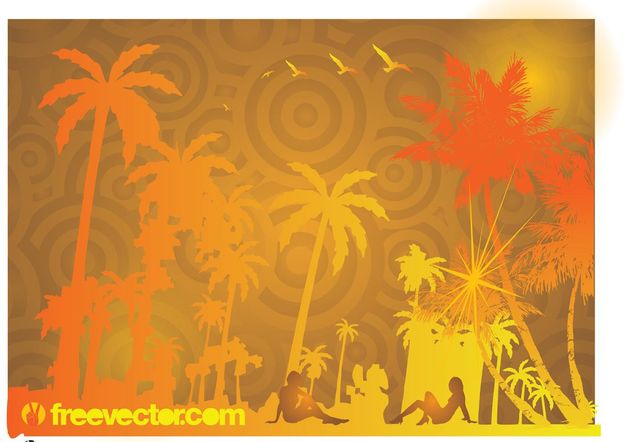 Exotic Beach Vector - vector #159507 gratis