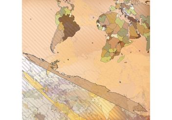 World Map Vector Background - vector gratuit #159557 