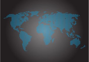 Digital World Map - vector gratuit #159627 
