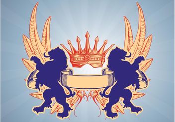 Heraldry Lions - Free vector #159997