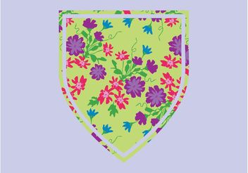 Floral Shield Vector - бесплатный vector #160087