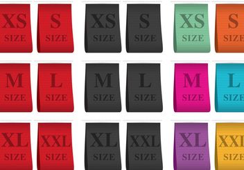 Size Clothes Labels - vector gratuit #160717 