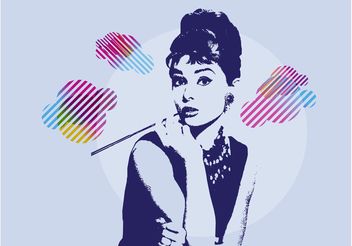 Audrey Hepburn - Free vector #161247
