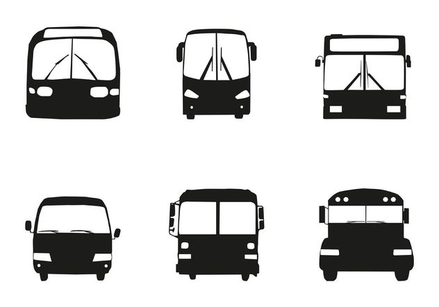 Free Vector Bus Car Silhouette Front - Free vector #161307