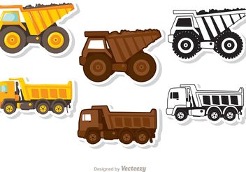 Dump Truck Vectors Pack - бесплатный vector #161657