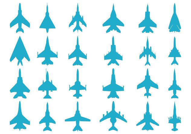 Airplanes Silhouettes - vector gratuit #162487 