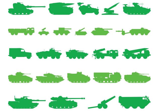 Tank Silhouettes - Free vector #162547