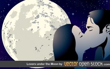 Couple Of Lovers In The Moonlight Free Vector Download 218009 Cannypic