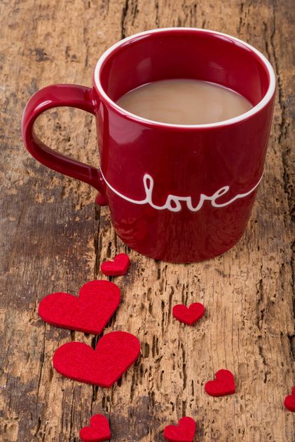 Coffee in cup and hearts - бесплатный image #183007