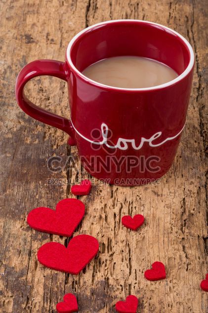 Coffee in cup and hearts - image gratuit #183007 