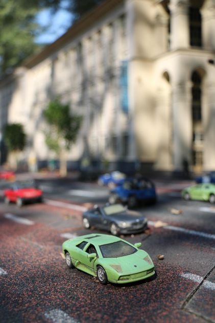 Toy cars on road - image #183717 gratis