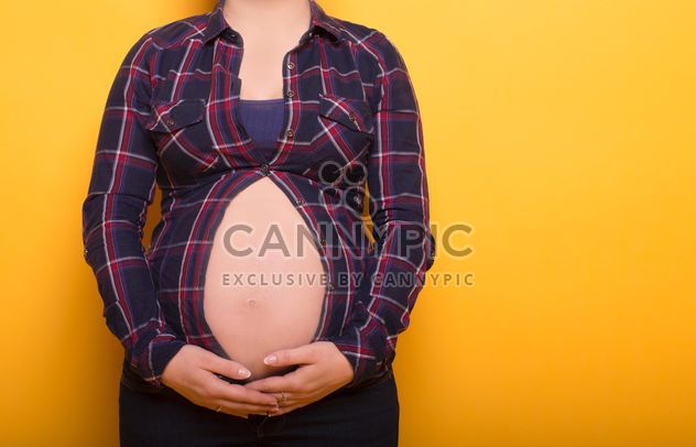 Pregnant woman with hands on her belly - image #186717 gratis