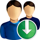 Users Down - icon #190797 gratis