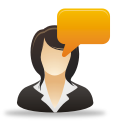 Businesswoman Comment - Free icon #192007