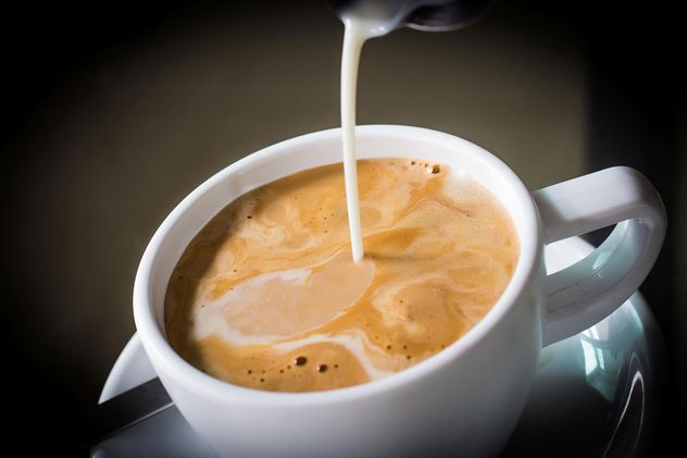 Hot coffee with milk - image #194357 gratis