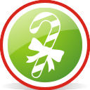 Christmas Candy Cane Rounded - Free icon #197047
