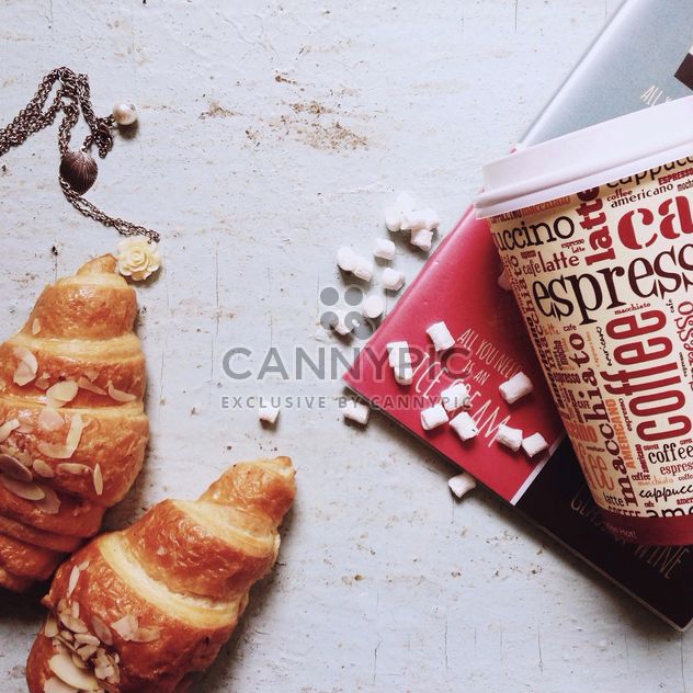 Croissants and coffee for breakfast - бесплатный image #198417