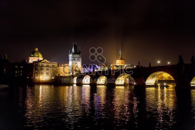night city Czech Republic, bridge at night - image #198617 gratis