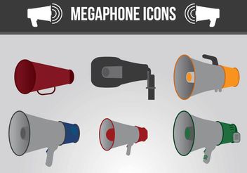 Megaphone Icon Vectors - Free vector #199107