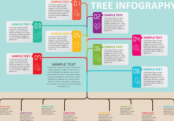 Modern Tree Infography Vector - Free vector #199387