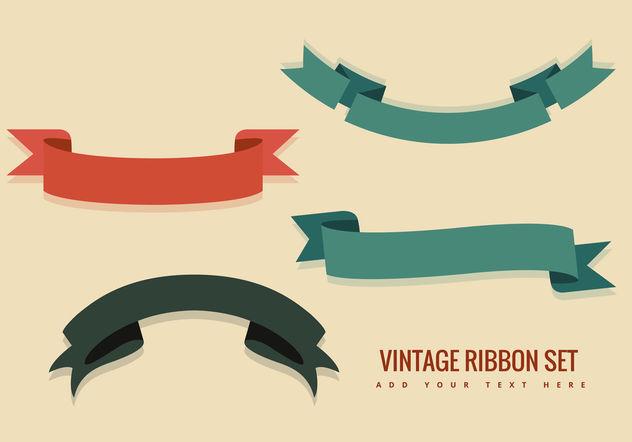 Vintage Ribbon Vectors - Kostenloses vector #199467